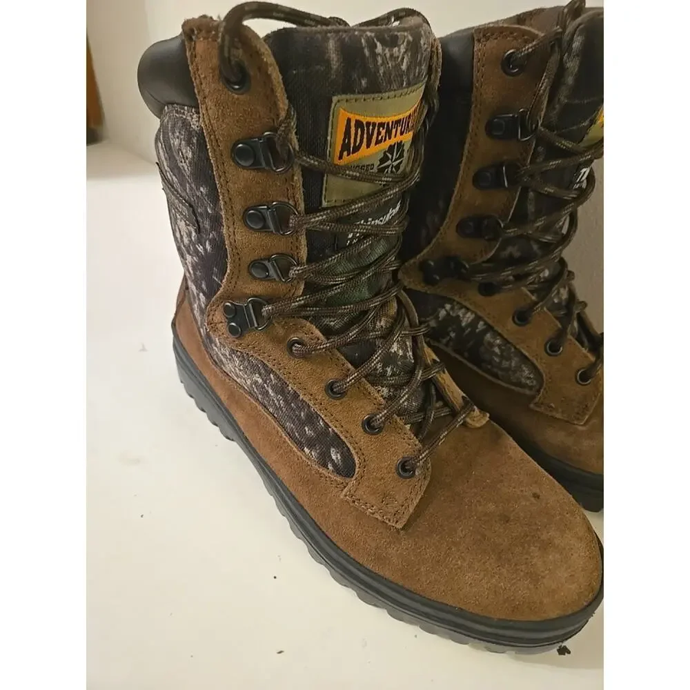 AdventuRidge Outdoor Boots Mens Size 9; Thinsulate Waterproof Leather Camo